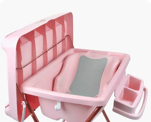 Bañera Millenia para bebés rosa, azul y gris, color rosa Burigotto