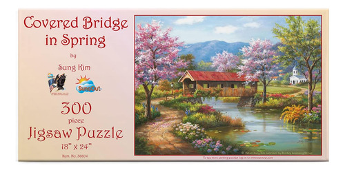 Puzzle Puente Cubierto En Primavera 300 Piezas