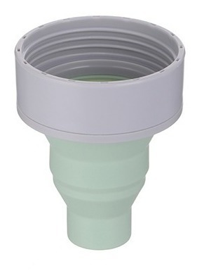 Imagem 2 de 3 de Garrafa Plástica Com Copo Dobrável Miniso - Cor Verde