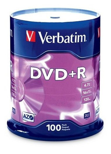 Verbatim Dvd+r ***** 16x Azo Recordable Media Disc*****disc 