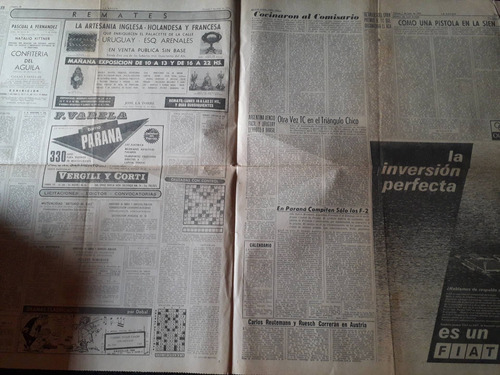 Diario La Razon 7 7 1972 Tc Reutenann Paraná Cgt Solicitada (Usado)