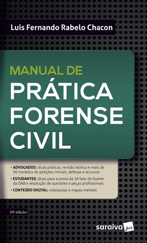 Livro Manual De Prática Forense Civil - 10ª Edição 2023