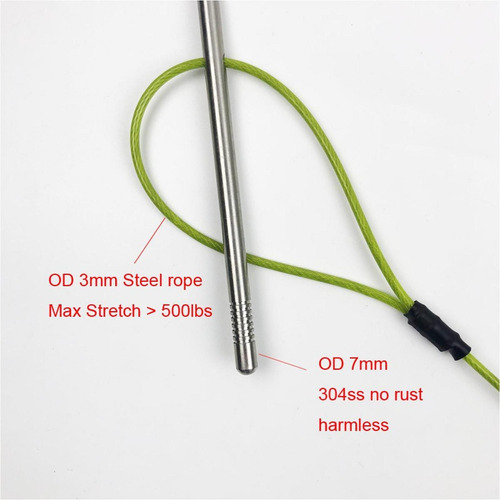 Stringer Con Carabinero Para El Longitud De La Cuerda 120 Cm