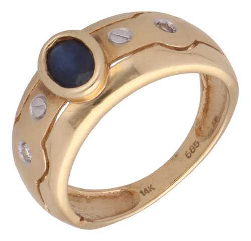 Anillo De 14k Oro Amarillo, 4.6 Gramos