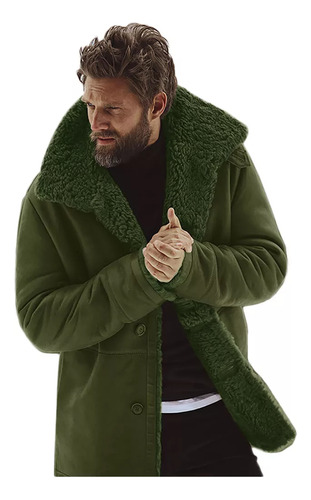 Abrigo De Piel Nuevo Para Hombre De Otoño E Invierno En Twee