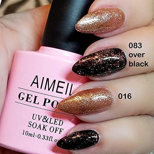 Aimeili Soak Off Uv Led Glitter Color Gel Esmalte De Uñas Mu