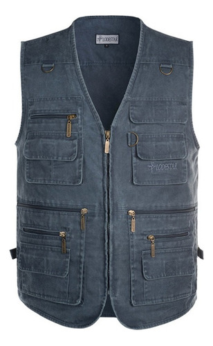 Gift Men's Retro Denim And Cotton Vest .