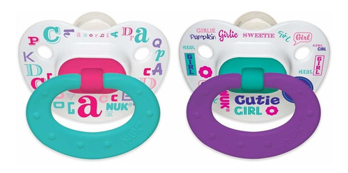 Chupete Nuk Baby Talk -  (0-6 Meses), Color Azul Y Mo Fr32e