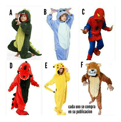 Imagen 2 de 5 de Pijama Kigurumi Enterito Disfraz Stich Niños/adultos