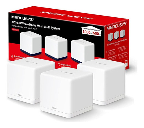 Sistema Wifi Mesh Mercusys Halo H30g 3-pack