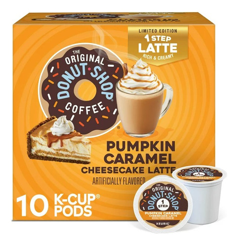 Donut Shop 10 K-cups Pumpkin Caramel Cheesecake Latte