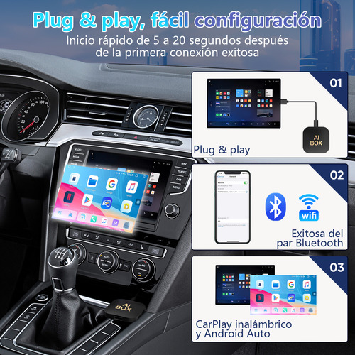 Carplay Adaptador Ai Box Cableado Inalámbrico Para Automóv