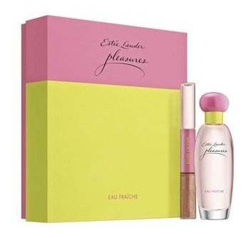 Estee Lauder Perfume Pleasures Eau Fraiche Set Con Gloss