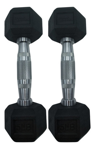 Mancuernas 5 Libras 2 Piezas Pesas Hexagonales Par Gym