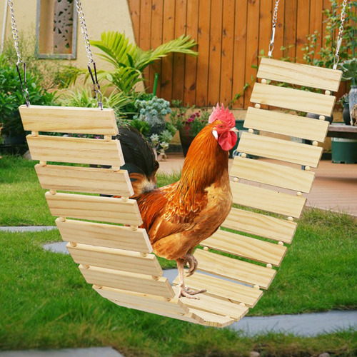 Made De Madera Swing Farm Animal Entertainment Pájaro