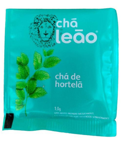 Chá Leão Sabor Hortelã 15 Sachês De 10g - 4 Caixas