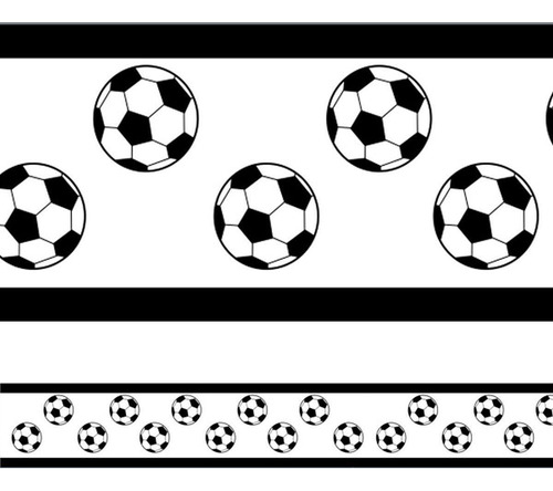 Adesivo Decorativo Faixa Bola De Futebol