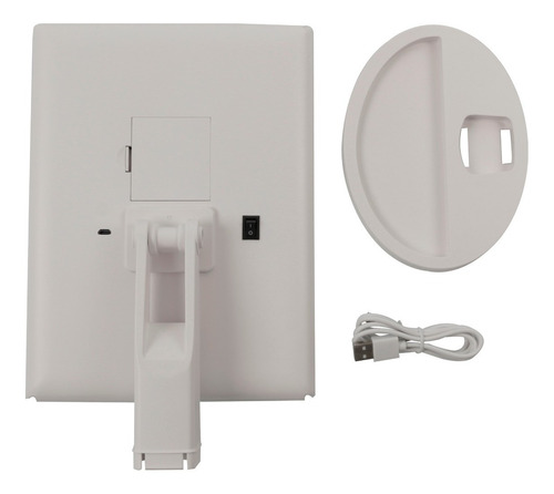 Imagen 7 de 10 de Espejo Con Luz Led Triptico P/ Maquillaje Color Blanco E152