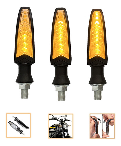 2 Secuencial Motocicleta Direccionales Led Luces Indicadora