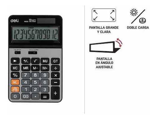 Calculadora Deli 12 Dígitos Em-350