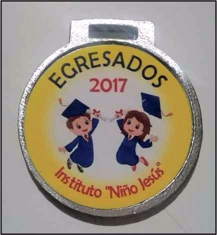 22 Medallas Egresados Primaria Jardin Colegio Escolar 35 Mm.