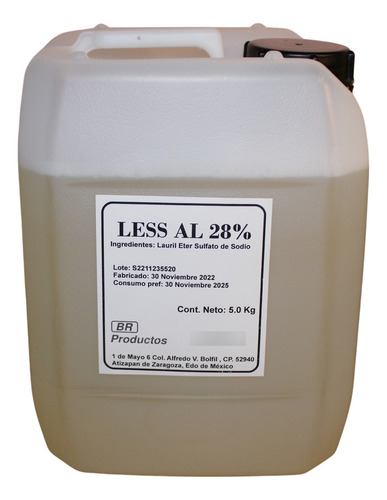Lauril Eter Sulfato De Sodio (lees 28) Garrafa 5 Kg