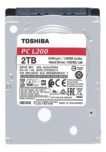 interno Toshiba L200 HDWL120UZSVA 2TB