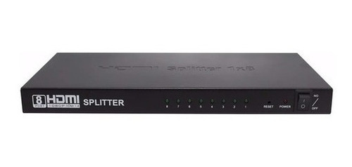 Splitter Hdmi 1x8 Divisor 8 Portas P/ Ps3 Xbox Sky Net Hd