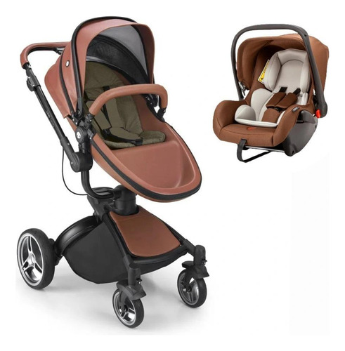 Carrinho Travel System Litet Candy Caramelo Com Bebe Confort