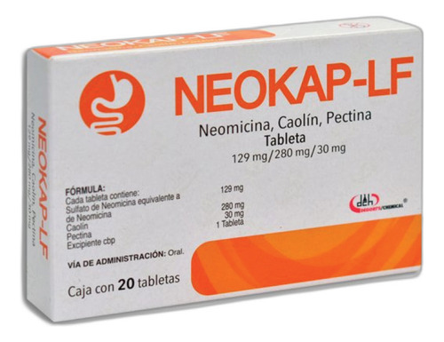 Neokap-lf 20 Tabs Neomicina Caolin Pectina 12928030 Mg