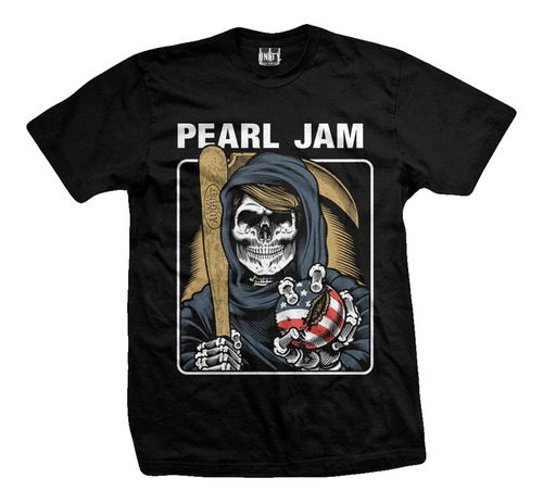 Remera Pearl Jam Negra Excelente Calidad