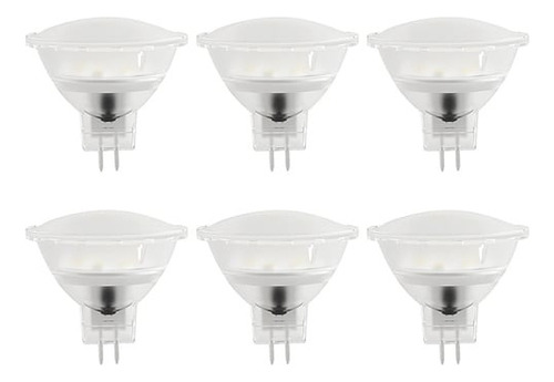 Paquete De 6 Focos Mr16 Led 3 W, Luz Cálida Tecnolite Blanco Cálido