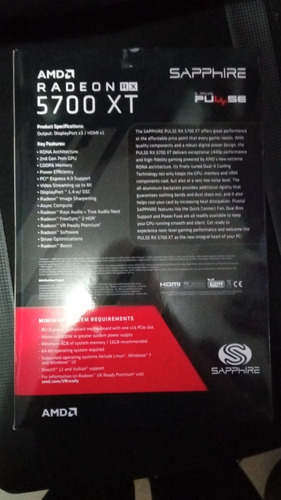 Imagem 4 de 4 de Placa De Vídeo Amd Sapphire Pulse Rx 5700 11293-01-20g 8gb