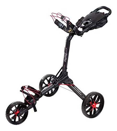 Bagboy Nitron Golf Push Cart, Black/red