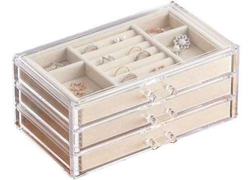 Caja Organizadora De Acrílico Herfav Con 3 Cajones