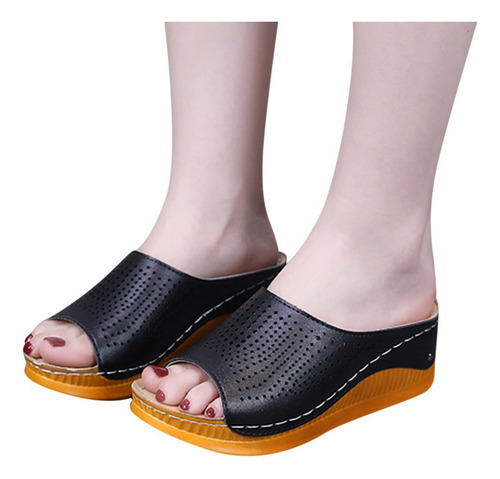 Zapatillas Con Cuñas N Para Mujer, Zapatos De Tacón A La Mod