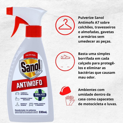 Imagem 3 de 5 de A7 Anti-mofo Sanol Gatilho 330ml