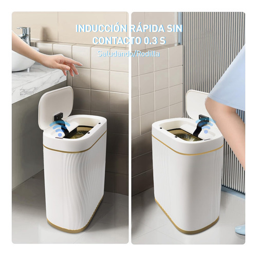 Cubo De Basura Automático Con Sensor Para Baño - 8l Botes