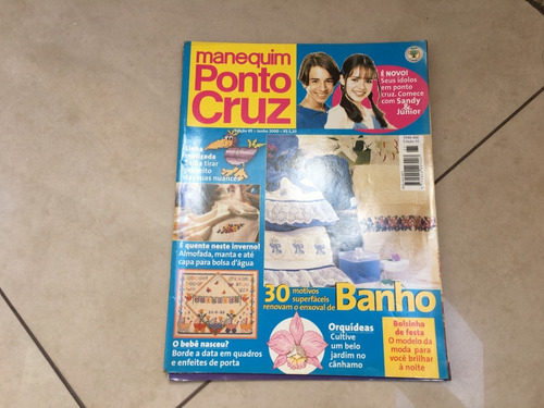  Revista Manequim Ponto Cruz 65 Almofada Manta Toalha L291