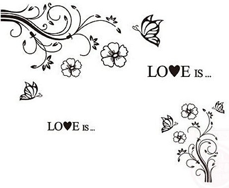 Vinilo Decorativo Ilustracion - Love Is - Papel De Pared 