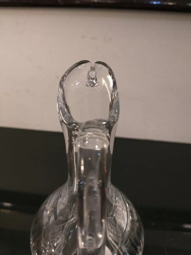 Antigua Aceitera Vinagrera De Cristal Tallado