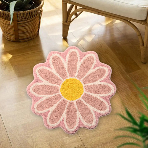 Um Tapete Flocado Em Forma De Margarida, Quarto, Sala De Est