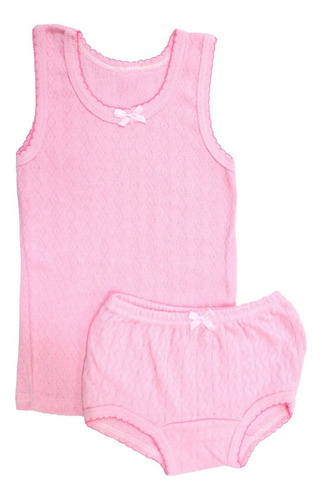 Set De Camiseta Y Pantaleta Calzón Para Niña Algodón (24pzs)