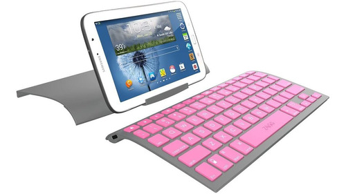 Teclado Bluetooth Para Celular  Tablet Zagg Universal Rosa 