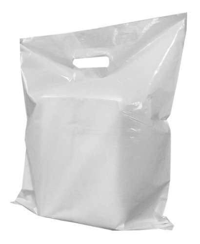 Imagen 1 de 4 de Bolsas Plásticas Para Boutique Plana Color Blanco 30x40 