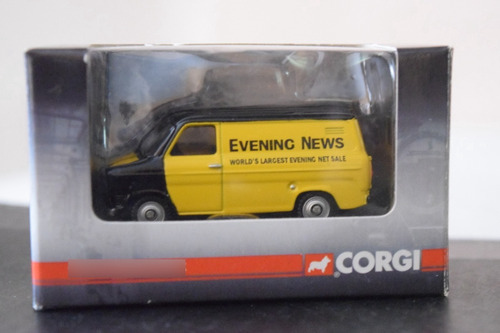  Ford Transit Evening News Amarillo&negro Corgi 1/76 C/caja 