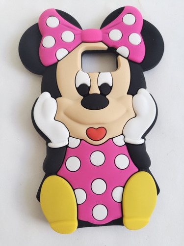 Funda Para Samsung Galaxy S6  Minnie Mouse Goma Silicon Rosa