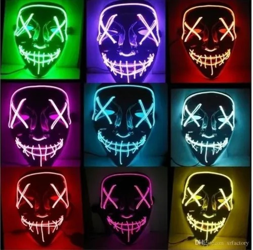 Mascara Led La Purga C/ Luces Led Para Hallowen Sy-mj03