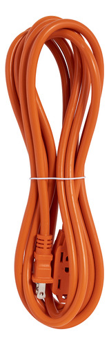 Multicontacto de 3 tomas Iusa 619353color naranja largo del cable de 15m 127V