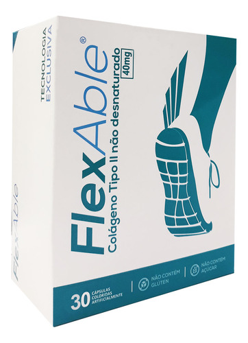 Colágeno Tipo 2 Flexable Global Suplementos 30 Cápsulas